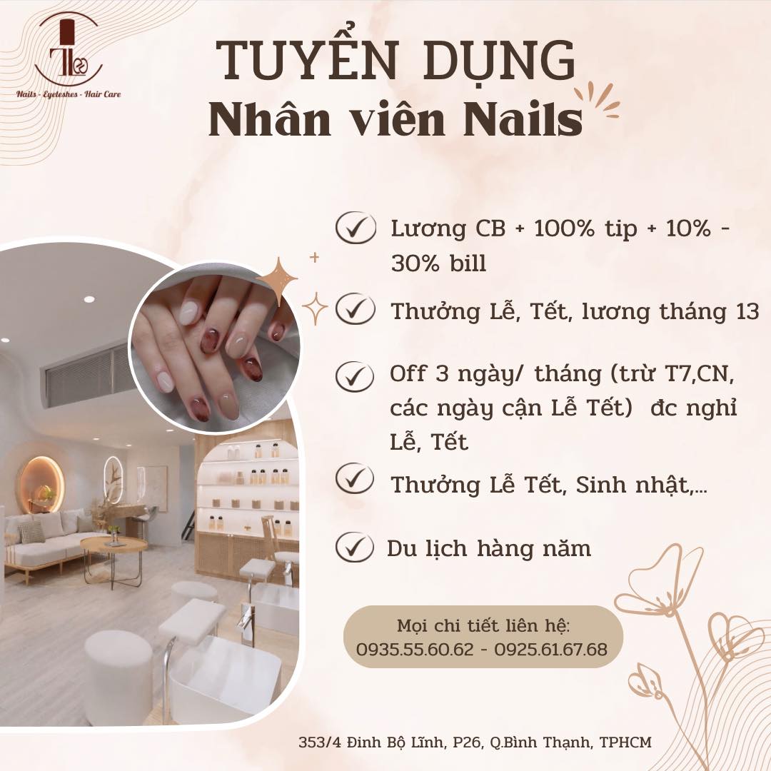 tuyển dụng thợ nail