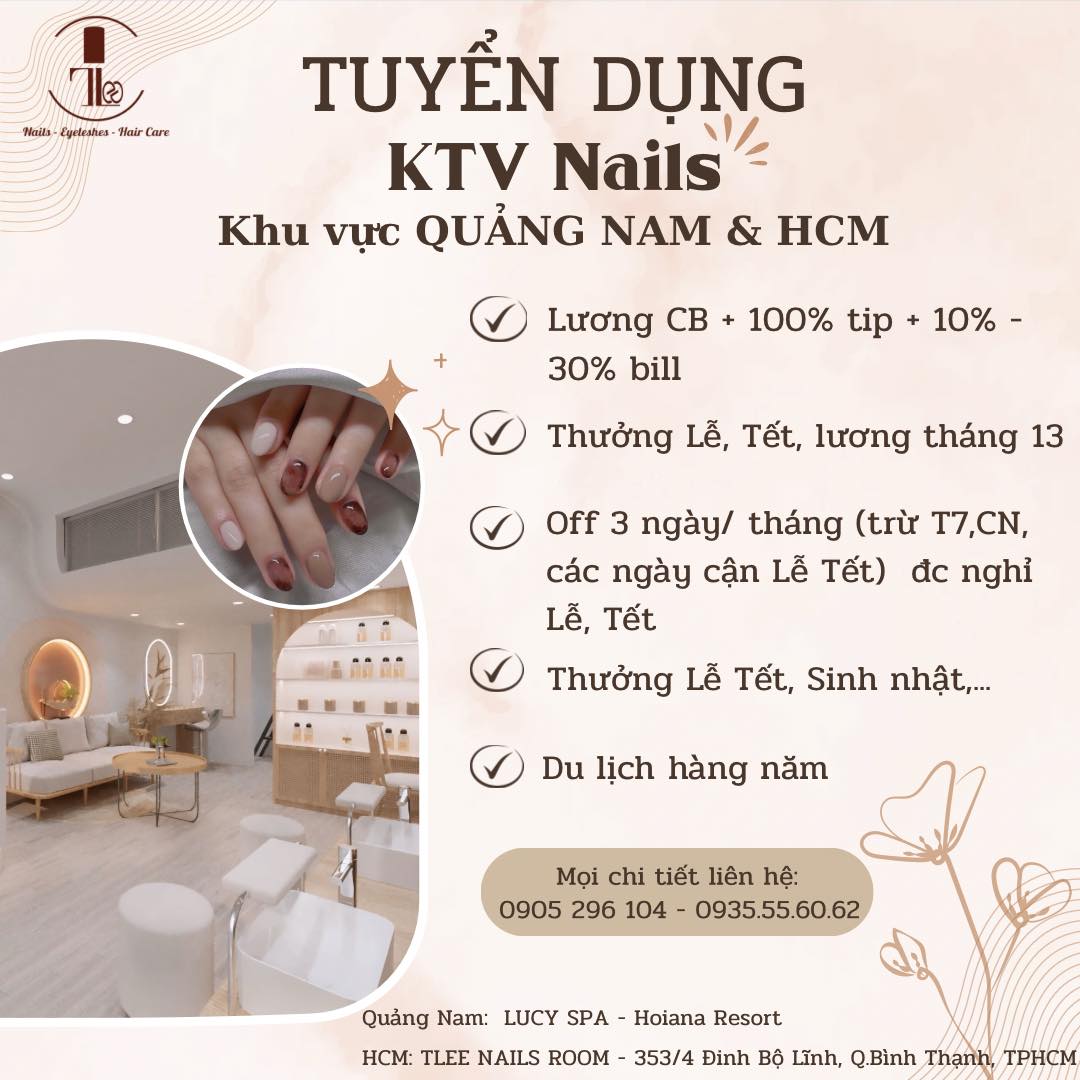 Tuyển dụng thợ nail